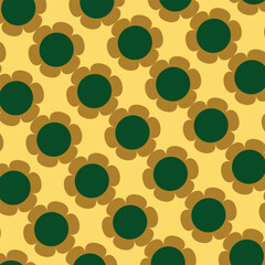 Beautiful Flower Design Made Blue Geometric Stock Vector