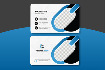 Minimalist corporate modern business card template	