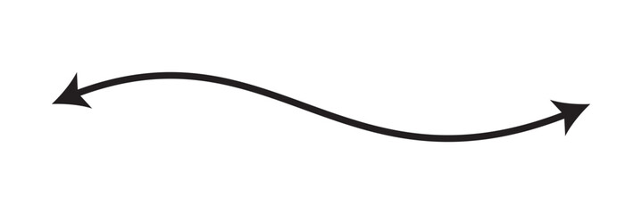 Double side arrow icon, distance concept double side arrow icon. left and right side arrow icon.