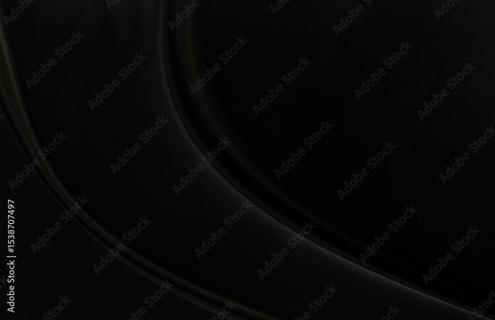 Poster Black gray satin dark fabric texture luxurious shiny that is abstract silk cloth background with patterns soft waves blur beautiful.
