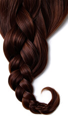 Women brown haired on a white background.