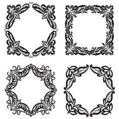 Ethereal Decorative Vector Floral Frames Set Collection
