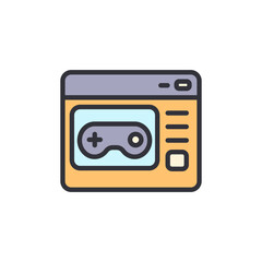 Stylized Browser Window Displaying A Classic Video Game Controller Design