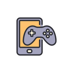 Mobile Gaming Concept With Wireless Controller On Transparent Background