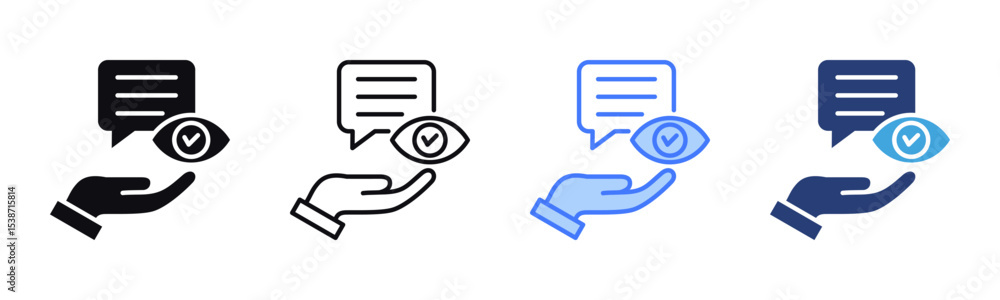 Poster Veracity icon sheet multiple style collection