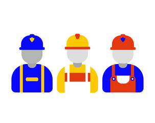 set of construction workers