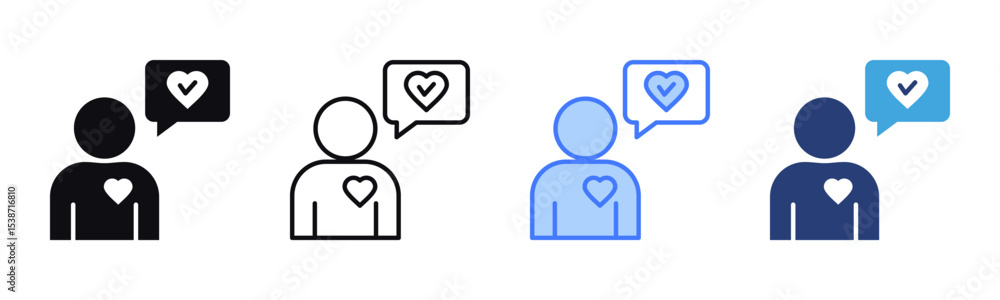 Poster sincerity icon sheet multiple style collection