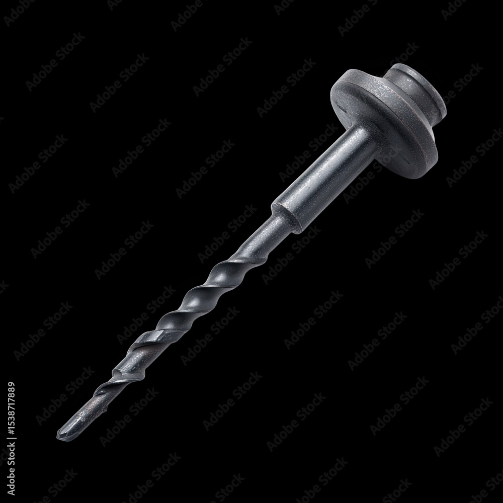 Poster durable drill bit with twisted design, ideal for various drilling tasks. its robust construction ens