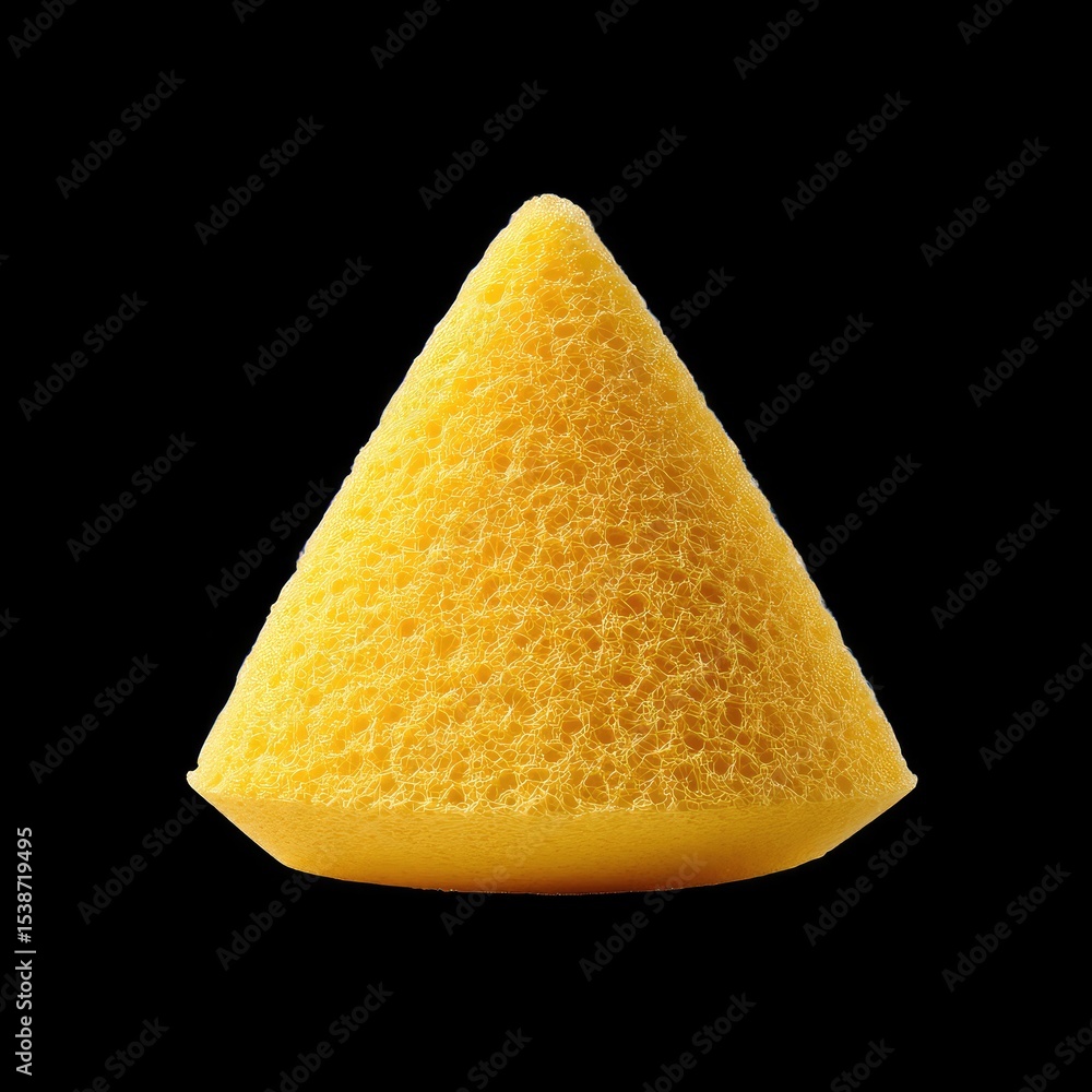 Aufkleber yellow cone shaped sponge designed for finishing corners, ideal for achieving smooth surfaces variou