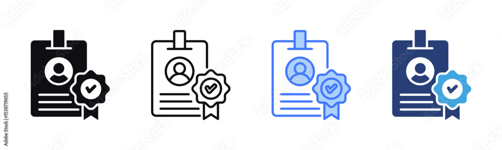 Poster verified account icon sheet multiple style collection