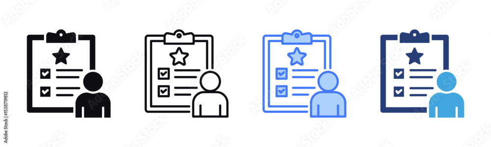 Poster accountability icon sheet multiple style collection