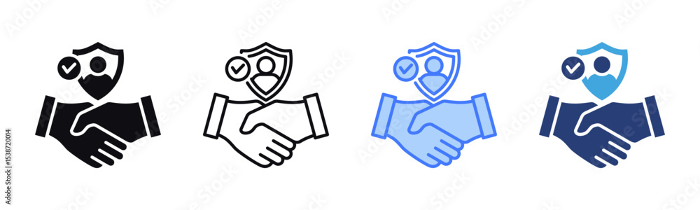 Aufkleber trustworthiness icon sheet multiple style collection