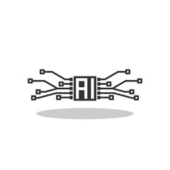 AI Processor logo icon with shadow