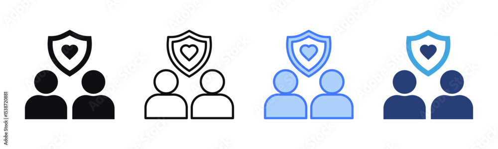 Poster fidelity icon sheet multiple style collection