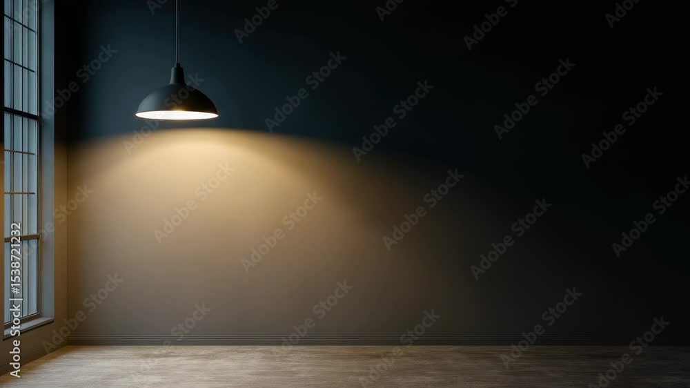 Poster a single light source illuminates a dark space, providing a sense of warmth and comfort