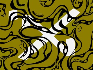 abstract letter x background, abstract background with a unique tribal pattern in dark yellow with a white letter x inside