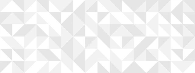 Obraz premium White seamless background of triangles in modern style, flat vector illustration. Cover of gray geometric shapes in retro texture for web design or postcard.