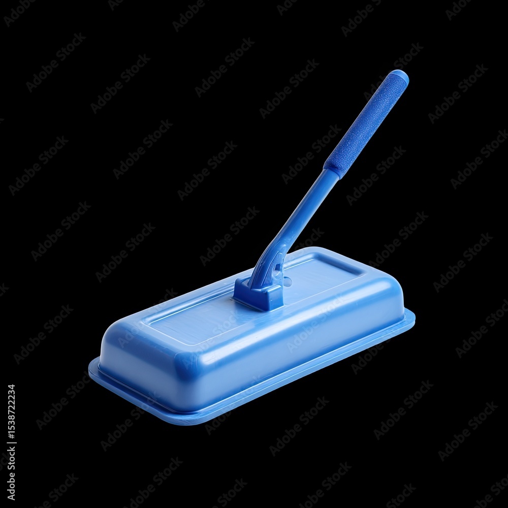 Aufkleber blue plastic plaster float with rectangular base and comfortable grip, ideal for smoothing surfaces 