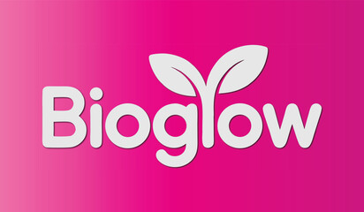 Bioglow Logo Featuring Organic Leaves