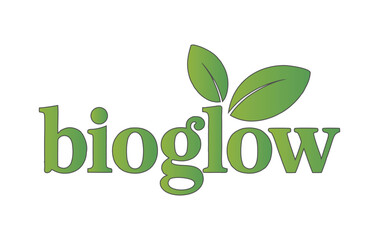 Bioglow Logo Featuring Organic Leaves