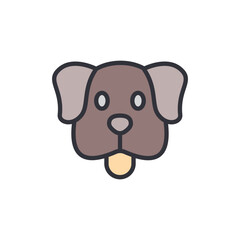 Adorable Puppy Face With Simple Design And Cartoon Aesthetic Illustration