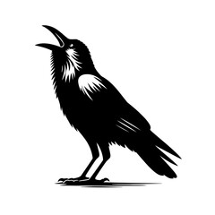 Obraz premium Raven Silhouette Vector Of Raven