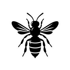 Fototapeta premium Black Bee Silhouette Bold Vector Graphic
