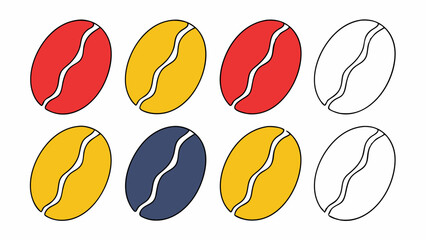 Colorful Coffee Beans Set