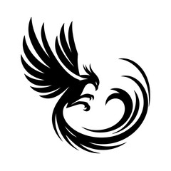 Fototapeta premium Phoenix Vector Of Mythical Bird In Flight