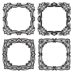 Baroque Decorative Vector Floral Border Packs
