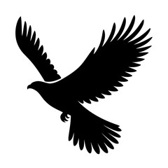 Obraz premium Eagle In Flight Silhouette Vector Graphic