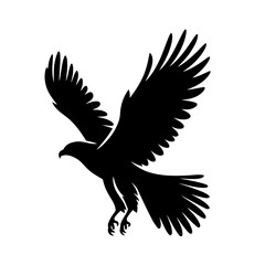 Obraz premium Eagle In Flight Silhouette Of Soaring Raptor