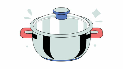 Modern Stainless Steel Pot with Lid