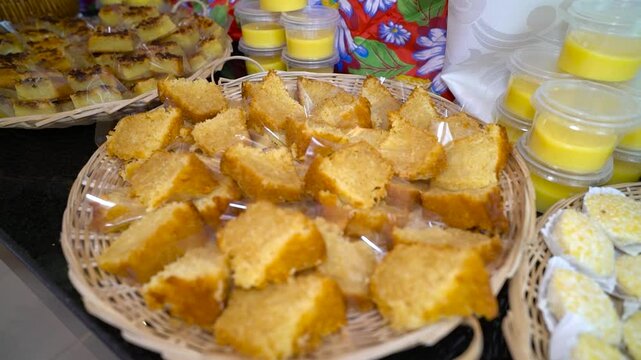 typical foods of the June festival, cassava cake, Saint John's festival