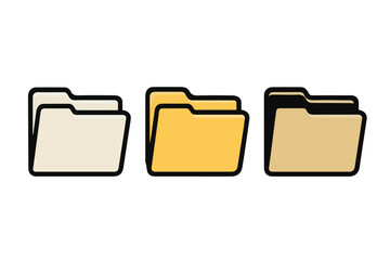 Fototapeta premium Folder File Organization Vector Icon