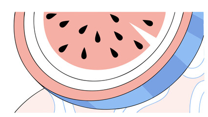 Summer Watermelon Slice Illustration