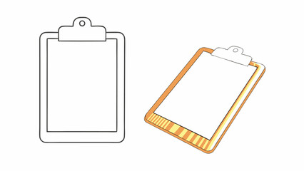 Outlined and Colored Clipboards