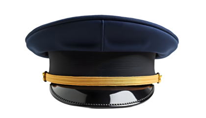 A cap with a gold stripe without a background