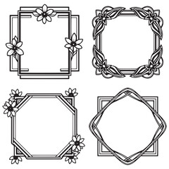 Modern Decorative Vector Floral Border Packs
