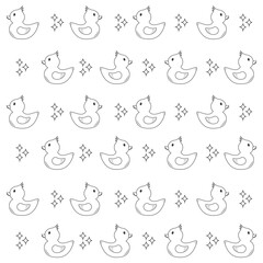 duck seamless pattern vector rubber duck tile background repeat wallpaper scarf isolated illustration