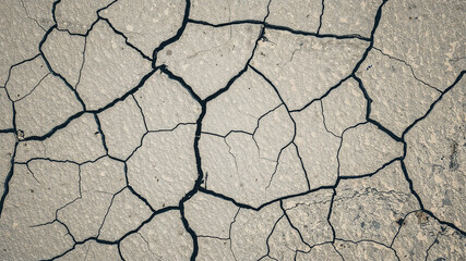 Dry cracked earth texture showing severe drought conditions