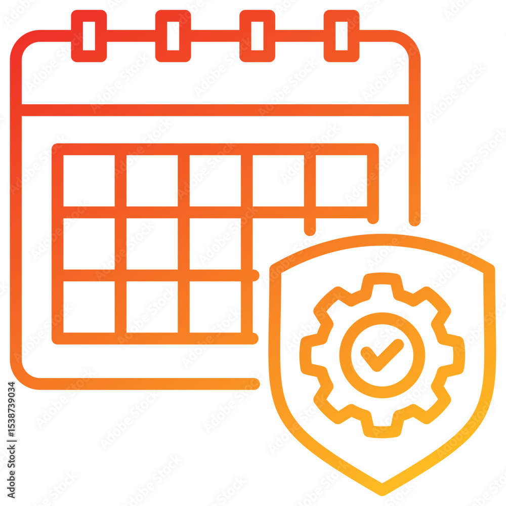 Poster reliability line gradient icon