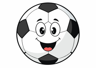 Soccer Football Ball mascot logo design Minimal Flat Line Outline Stroke Icon Pictogram Symbol 