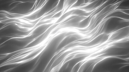 Obraz premium Abstract Gray and White Wave Pattern: A Serene Digital Art Piece