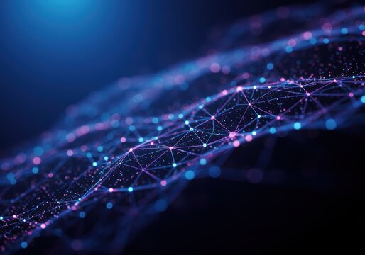 Digital interface displaying data and network connections. Internet security and global communication technology concept. Network business infographics background for banner or post.