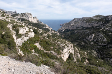 Coastal environments from the Mediterranean coast. Shot during 3 days of hiking in the Calanques, south of France, close to Marseille.