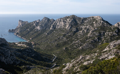 Coastal environments from the Mediterranean coast. Shot during 3 days of hiking in the Calanques, south of France, close to Marseille.