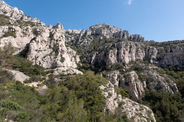 Coastal environments from the Mediterranean coast. Shot during 3 days of hiking in the Calanques, south of France, close to Marseille.