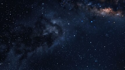 Fototapeta premium Starry Sky Galaxy Black Background Image: Modern, Ethereal, and Visually Appealing for Nighttime Projects