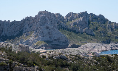 Coastal environments from the Mediterranean coast. Shot during 3 days of hiking in the Calanques, south of France, close to Marseille.